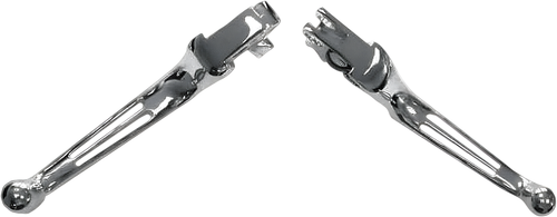 Harddrive Custom Levers - 2-Slot Lever SET Chrome BIG Twin 2007-2017 — Harley-Davidson Dyna Street Bob, Dyna Fat Bob, Dyna Wide Glide (2007-2017)