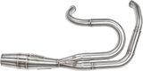 Sawicki Shorty Cannon 2-into-1 Exhaust - Big Inch Brushed Stainless Steel - Harley Dyna