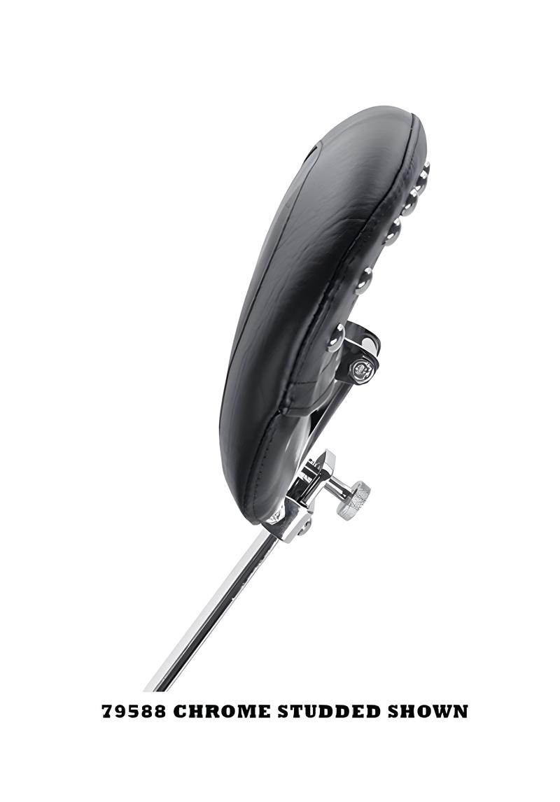 Mustang Motorcycle Backrest Black Pearls — 2008-2021 Harley-Davidson