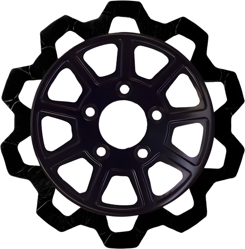 Lyndall Brakes 9 Spoke Bow Tie Rotors - Rotor Front BLK/BLK BOW TIE 11.8