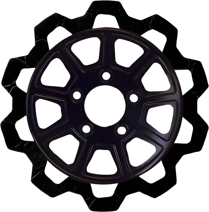 Lyndall Brakes 9 Spoke Bow Tie Rotors - Rotor Front BLK/BLK BOW TIE 11.8