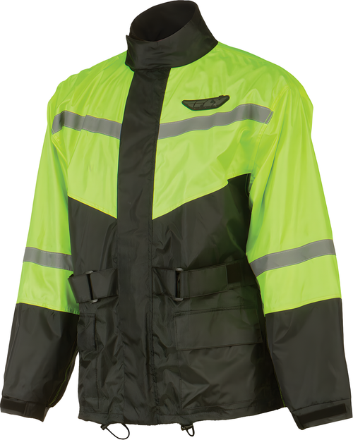 Fly Racing 2-Piece Rain Suit - Black/HI-VIS 3x