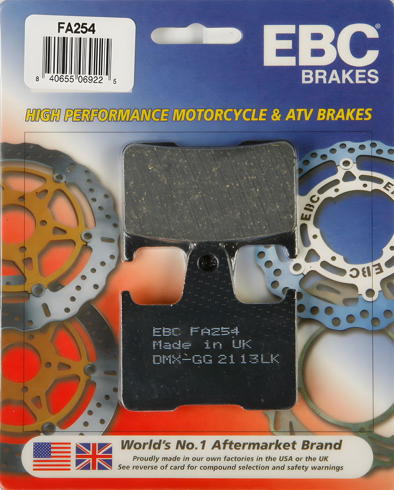 EBC Standard Brake Pads — Harley-Davidson Forty-Eight, Iron 883, Sportster 1200 Custom (2014-2021)