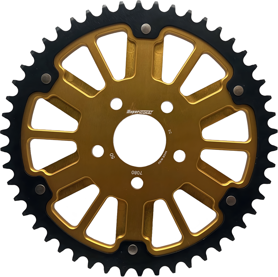 Supersprox Stealth 51T Gold Rear Sprocket - Harley-Davidson Touring, Softail & Dyna