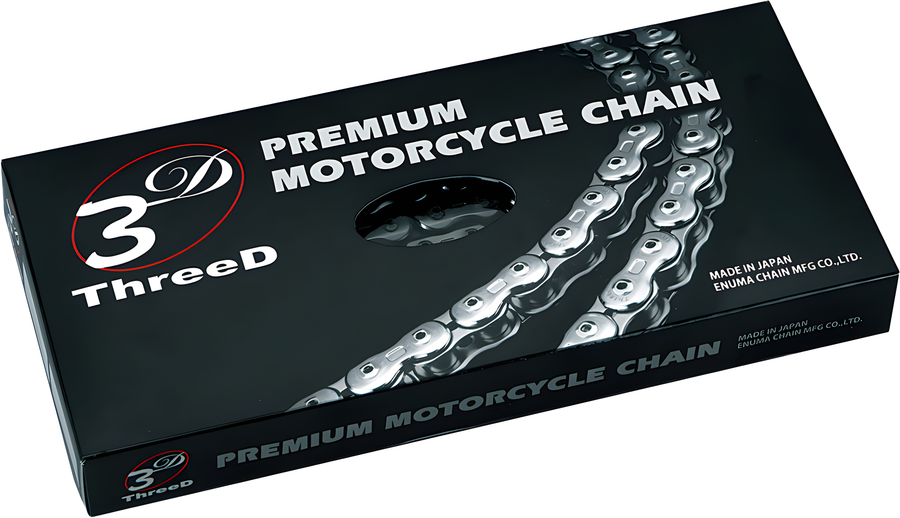 EK 3D QX2 X-Ring 530-120L Chrome Chain - Harley & Indian V-Twin