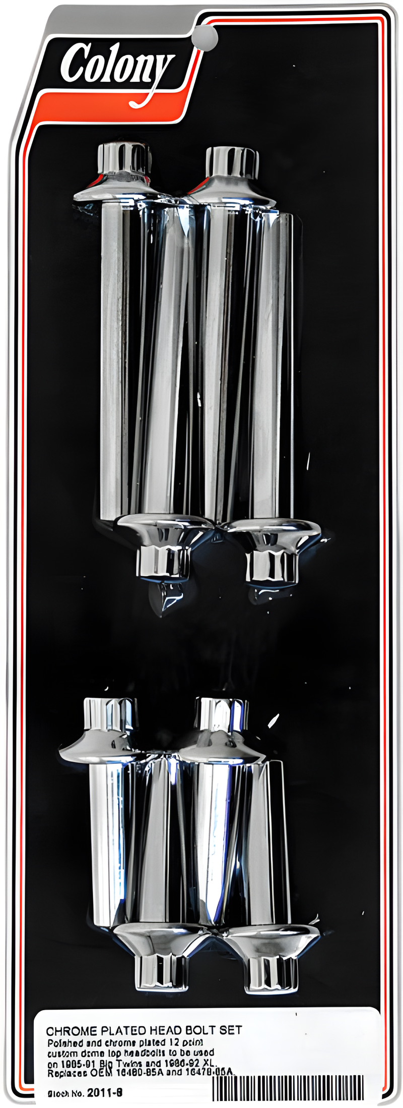 Colony Machine Headbolt Kit - Chrome BT 1985-1991 AND XL 1986-1992