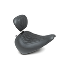 Mustang Motorcycle Solo with Driver Backrest Diamond — 2018-2021 Harley-Davidson Fat Boy