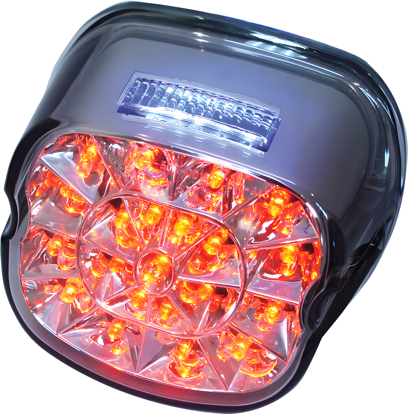 Harddrive Laydown LED Taillight - Smoked Lens — Harley-Davidson Softail Heritage Classic, Softail Fat Boy, Dyna Low Rider (2003-2017)
