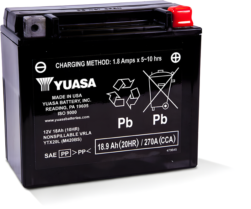 Yuasa Sealed Factory Activated - Ytx20l Sealed Factory Activated