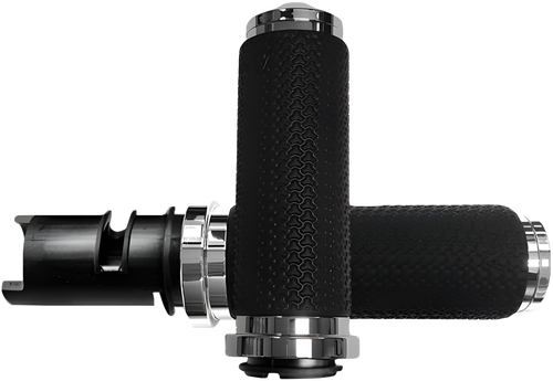 Avon Memory Foam Twist Grip - Large Chrome Twist Grip — Harley-Davidson Road Glide Limited, Trike Road Glide 3, Road Glide Custom (2023-2024)