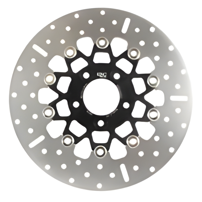 EBC Street Brake Rotor - Rsd019blk Floating Chrome/Black — Harley-Davidson Sportster 883, Sportster 883 Hugger, Softail Springer (1987-1999)