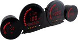Koso 4-Piece Red LED Gauge Set - Harley Touring 2014-2022