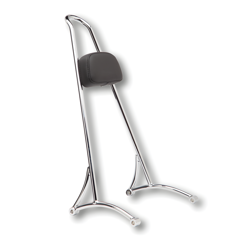 Burly Brand Sissy Bars - BAR W/ PAD Chrome XL 2004-2022 — Harley-Davidson Sportster 1200 Custom, Super Low, Iron 883 (2004-2022)