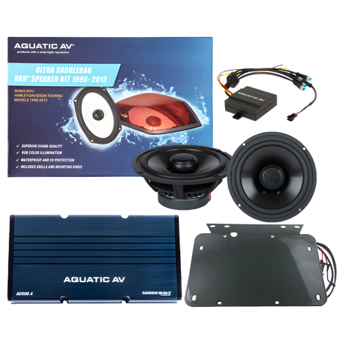 Aquatic AV Ultra Speaker Kit - Fltr `1998-2013 — Harley-Davidson Road Glide (1998-2013)