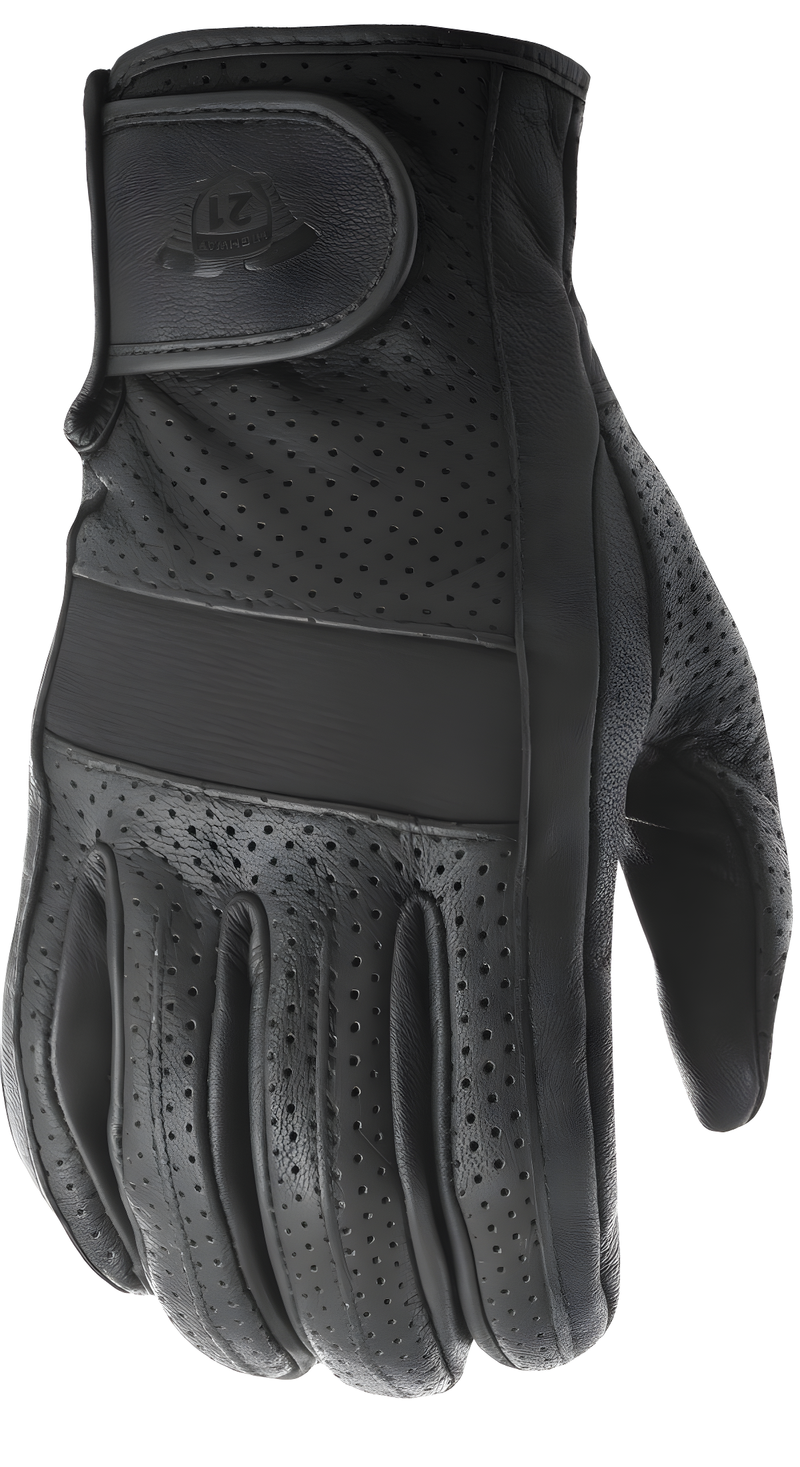 Highway 21 Jab Full Perforated Gloves - Black 2x