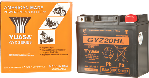 Yuasa GYZ Series AGM Battery - Gyz20hl Sealed Factory Activated