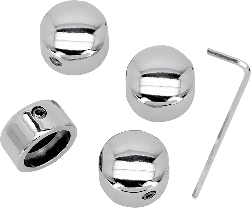 Harddrive Head Bolt Cover - Covers Chrome 4-PK — Harley-Davidson (1984-2019)