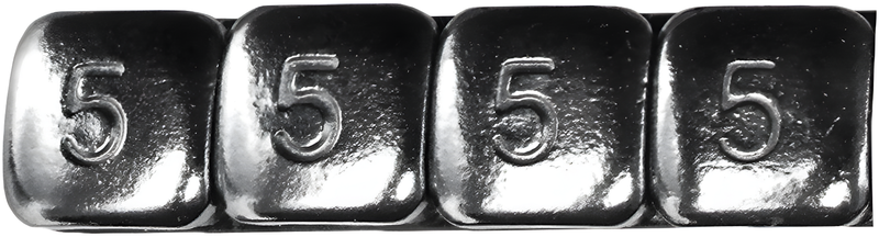 K&L Stick-On Wheel Weights - 5 Gram Chrome 360 Piece/BOX