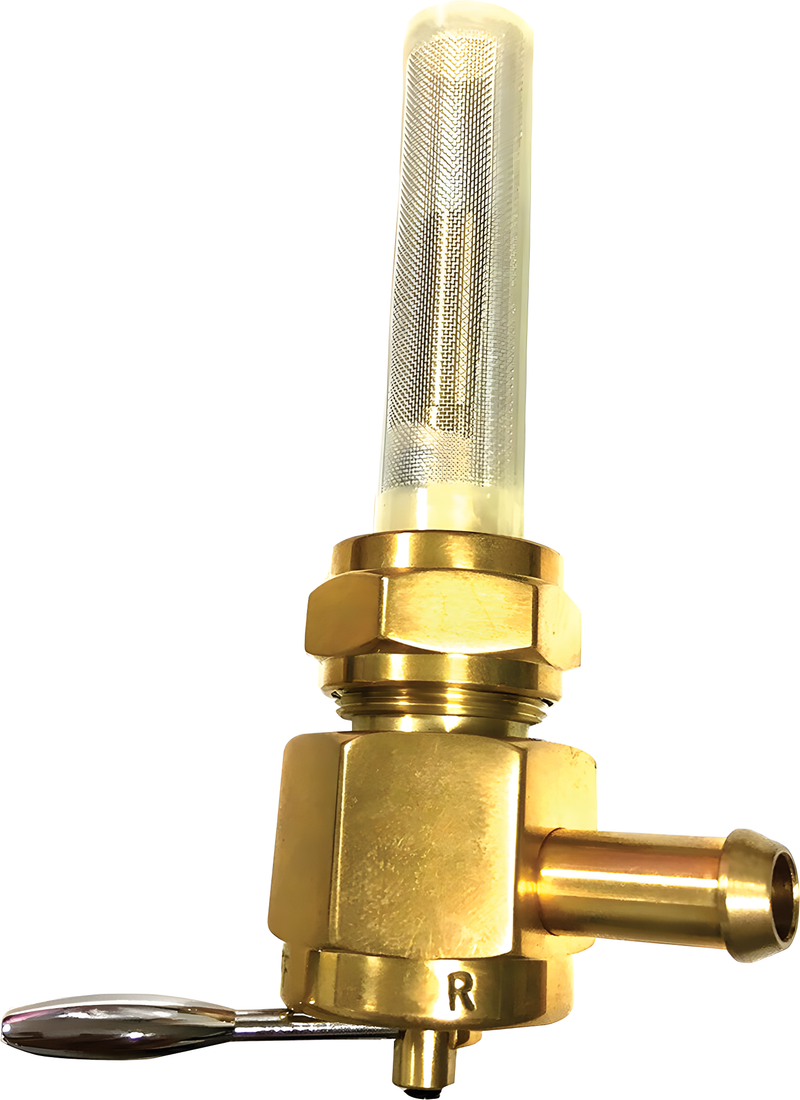 Harddrive Brass Petcock - Round 22mm Left Side Position