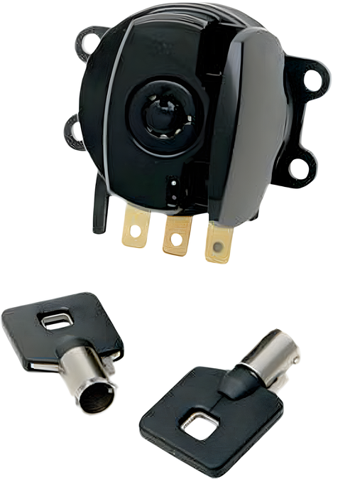 Harddrive Side Hinge Ignition Switch - Fxst/Flst Black — Harley-Davidson Road King, Softail Heritage Classic, Softail Fat Boy (2011-2020)