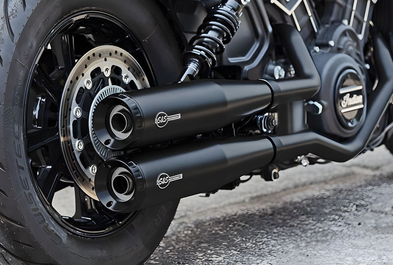 S&S Cycle Mufflers — 2015-2023 Indian Motorcycle Scout 4in