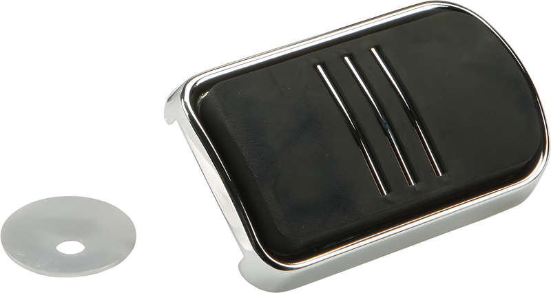 Harddrive Brake Pedal Pad - Chrome Flt, Flst, FD — Harley-Davidson (1980-2025)