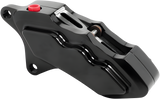 Hawg Halters Inc 6-Piston Front Caliper Left Black - Harley Touring & Softail