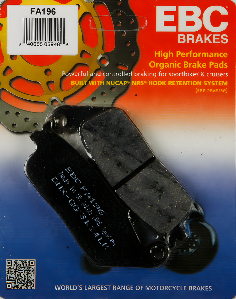 EBC Standard Brake Pads — Indian Motorcycle Chief Classic, Chief Vintage, Chieftain (2014-2019)