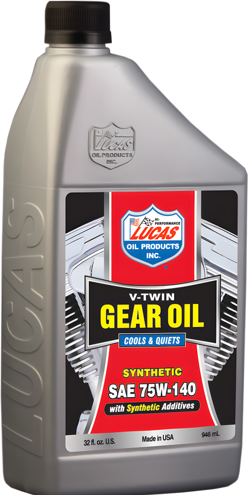 Lucas V-Twin Gear & Transmission Oil - SYN Gear OIL 75w140 1 QT (6/Case Sold Ea)