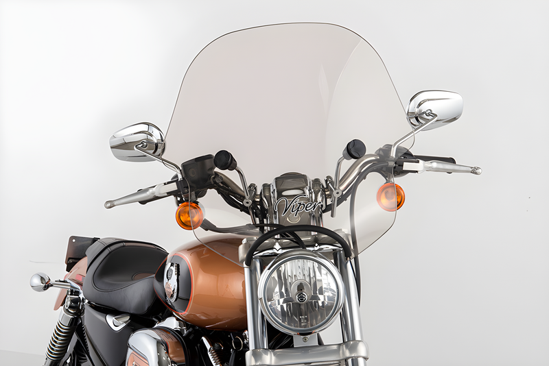Slipstreamer S-10 Viper Windshield - W/S Smoke W/Chrome Hardware 7/8