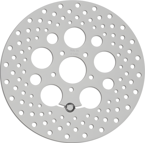 Harddrive Touring Brake Rotors - SS - Drilled FR Rotor 11.8 Machined — Harley-Davidson Dyna Street Bob, Dyna Wide Glide, Dyna Fat Bob (2006-2021)