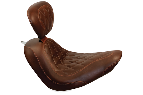 Mustang Motorcycle Solo with Driver Backrest Original — 2004-2021 Harley-Davidson Sportster Wide