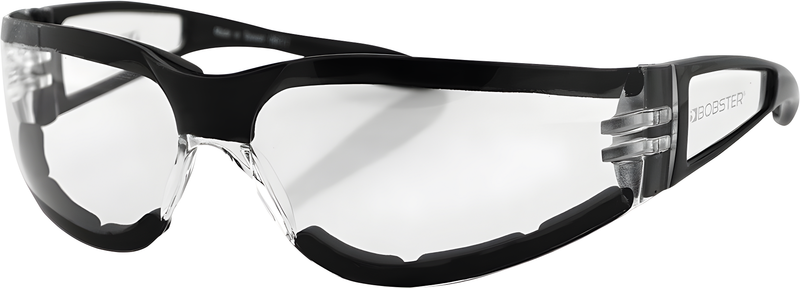 Bobster Shield II Sunglasses - Black W/Clear Lens