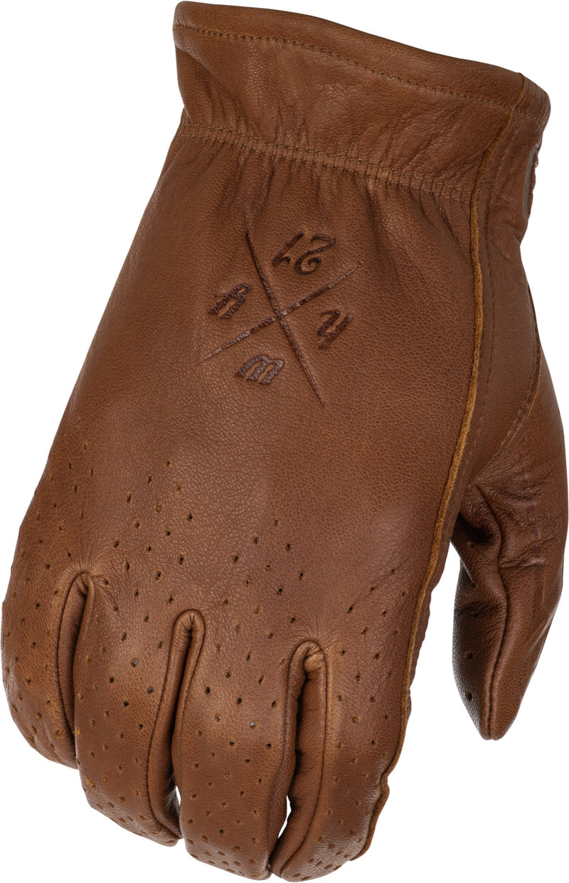 Highway 21 Louie Perforated Gloves - Brown 5x