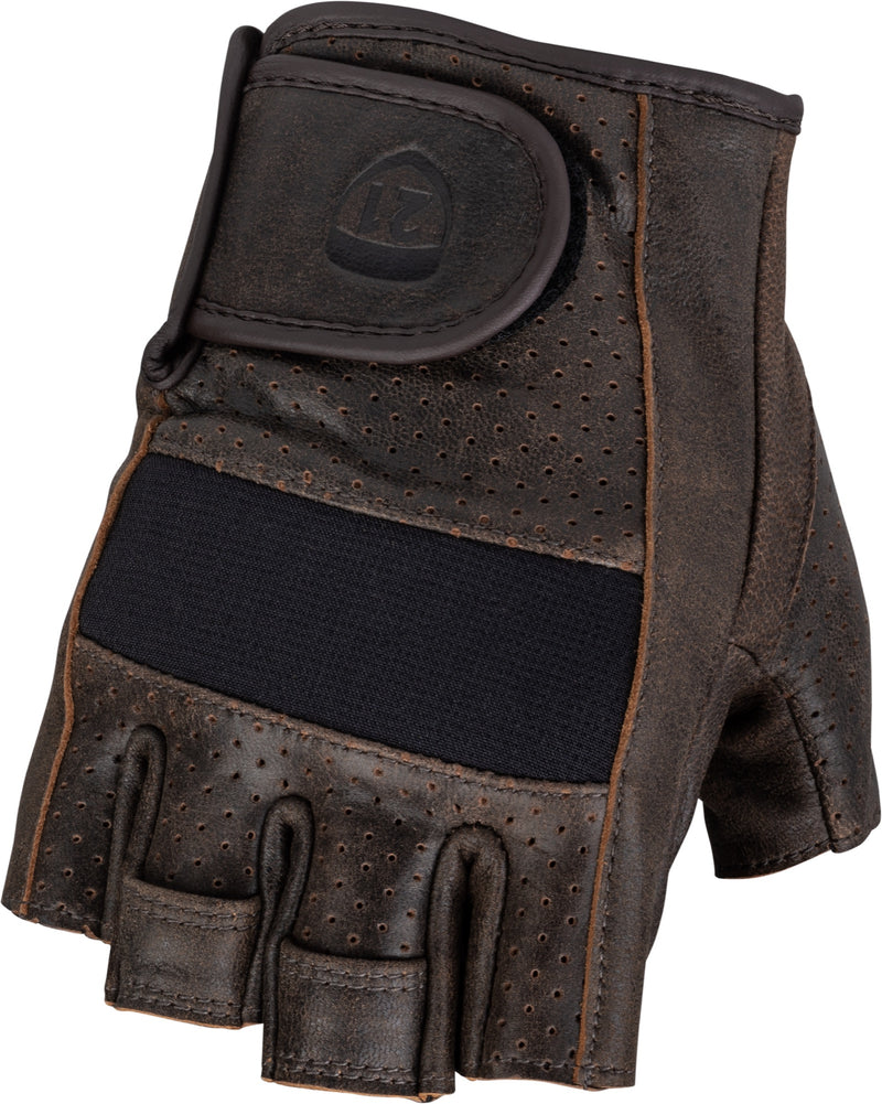 Highway 21 Half Jab Perforated Gloves - Brown 3x