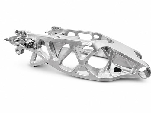 VTWIN BIKERS Billet Swing Arm — Harley-Davidson Touring 2018-2026, Raw Machined